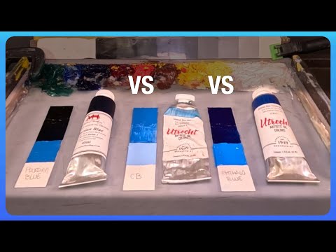 Видео: Берлинская лазурь против фталоцианина против лазурно-голубого — сине-зелёный оттенок