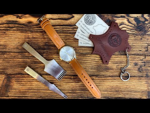 Видео: Bracelet for watches/Браслет для наручных часов из кожи Buttero "Saddle brown" от #wildleathercraft