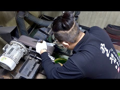 Видео: Корейский мастер ножей сашими. Процесс изготовления кухонного ножа