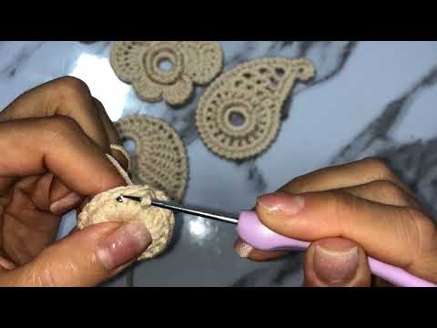 Видео: Button Motif crochet (Berry Element) Irish lace Tutorial | ягодка элемент ирландского кружева МК. 