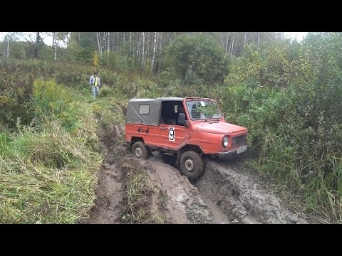 Видео: Off-road Тула-Суворов-2021, часть 1, первый ручей и ЛуАЗ-969М пока только разминается