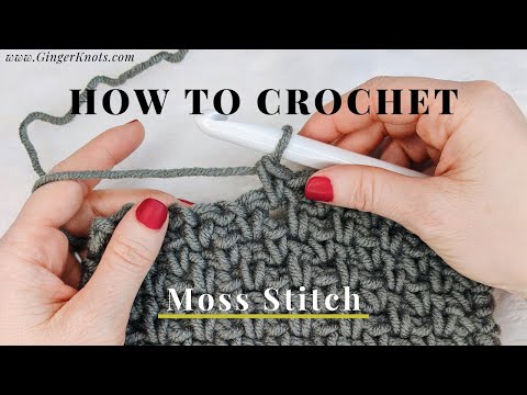 Видео: Как вязать крючком: узор «Мох» для начинающих