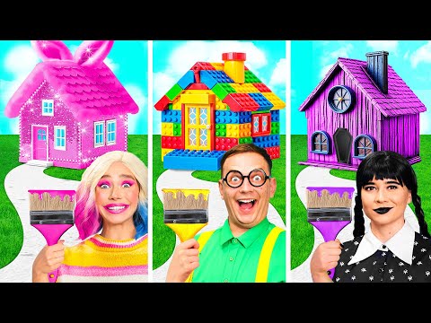 Видео: Домики Одного Цвета Челлендж с Уэнсдей Аддамс от BaRaDa Challenge