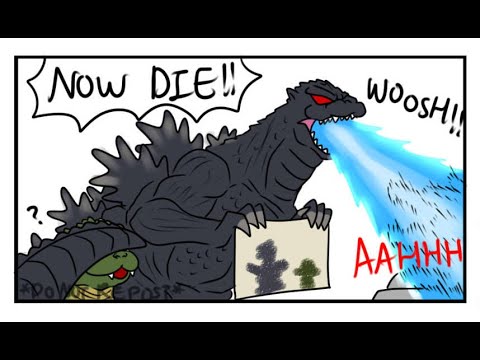 Видео: Годзилла Хэйсэй Эра | Годзилла и Годзилла-младший против Мехагодзиллы! (Godzilla Comic Dub)