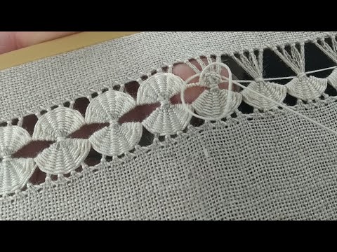 Видео: Як виконати мережку| Обробка краю мережкою| Hand embroidery|