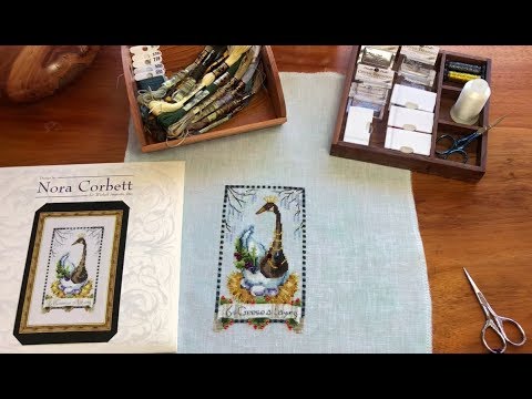 Видео: 11. Вышивка крестом. Nora Corbet. Six Geese a Laying. Законченная работа