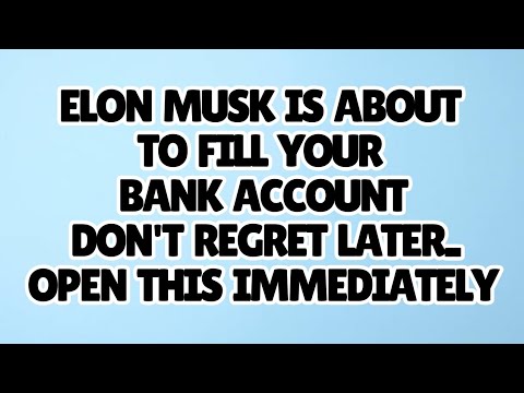 Видео: 🧿Илон Маск собирается пополнить ваш банковский счет, не жалейте потом... открывайте немедленно.