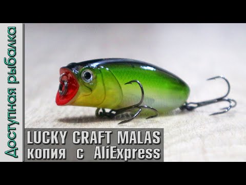Видео: Копия LUCKY CRAFT MALAS с АлиЭкспресс от ALLBLUE | Воблер или поппер? | Тест на реке