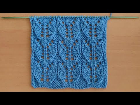 Видео: "Ажурные тюльпаны " Красивый узор спицами для платья, туники.