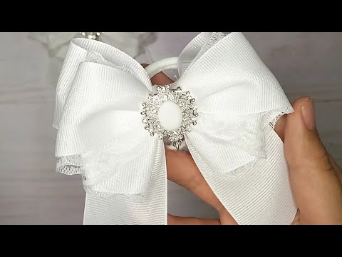 Видео: Нежные классические бантики для школы. Очень красивые бантики на выход / Классикалық ақ бантик