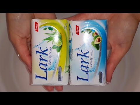 Видео: ASMR Lathering &Soaked Lark🍋/АСМР Мыление и Размокшее Мыло Ларк🥑