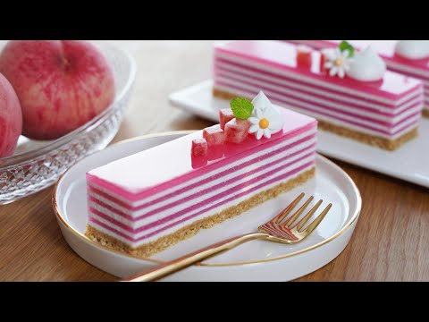 Видео: Наслаждайтесь 3 различными вкусами и ароматами персикового торта. 🍑 / Персиковый желейный торт
