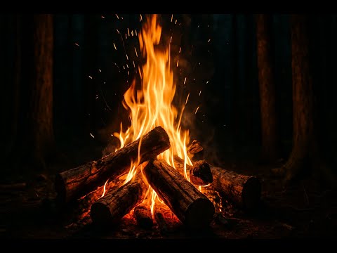 Видео: Уютный костёр в горах 🔥 Звуки природы для сна, отдыха и медитации | Campfire ASMR 4K