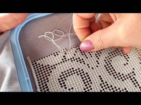 Видео: Закріпка нитки при вишивці мережки| Hand embroidery|