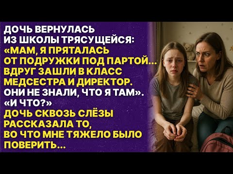Видео: Моя дочь в школе случайно подслушала разговор директора и медсестры...То что она рассказала...