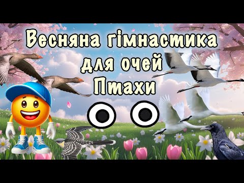 Видео: Весняна гімнастика для очей - Птахи 🦢 Гімнастика для очей 🦢 Вправи для очей 🦢 Дитяча пісня