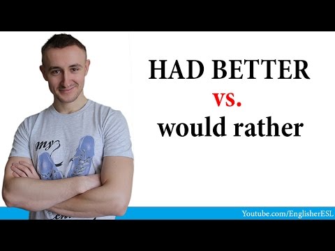 Видео: Выражение HAD BETTER