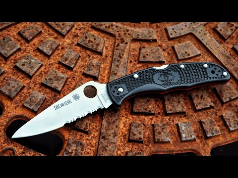 Видео: Spyderco Endura Thin Red Line королева реза на весу