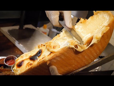 Видео: вау!! расплавленный сыр раклет! стейк филе-миньон / тартар из тунца с гребешком / бургер | Нью-Йорк