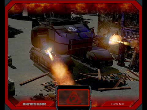 Видео: Демонстрация юнитов: Огнемётный танк Братства Нод I В тылу врага 2: Штурм C&C 1: Kane's War mod