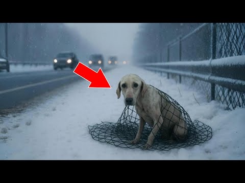 Видео: Пёс ЗАПУТАЛСЯ в сети на морозе -20°C... Развязка истории разорвёт вам сердце!