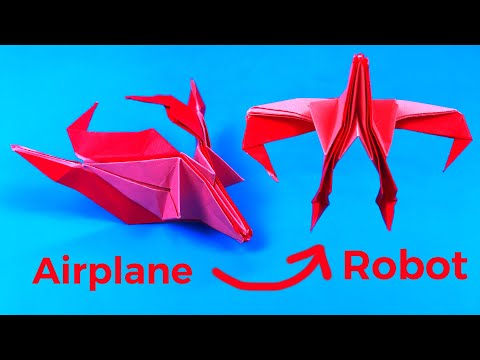 Видео: Как оригами космический корабль-трансформер 🟩 сделать робота-трансформера (часть 1)