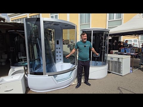 Видео: Эски бозорда икки баробар арзон Рабочий Душевая Кабиналар, Телефонлар, Унитазлар, Раковиналар нархи