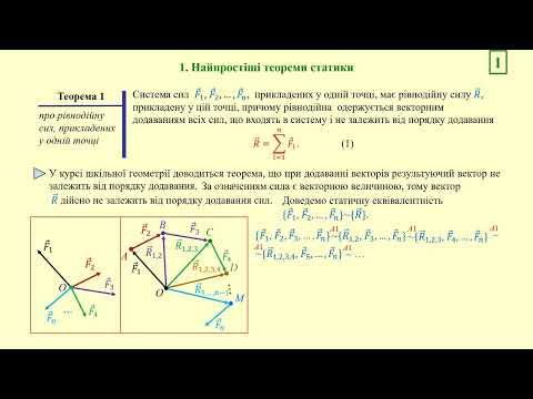 Видео: Лекція С3 - Рівновага збіжної системи сил