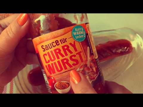 Видео: ASMR EATING DEUTSCHE IMBISS CURRYWURST ФАСТФУД ПО-НЕМЕЦКИ ЗВУКИ ПОЕДАНИЯ КОЛБАСКИ КАРРИ АСМР ВИДЕО