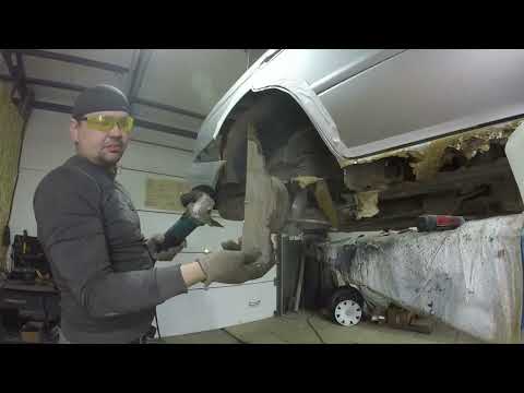 Видео: Nissan Sunny Замена арок и порог.