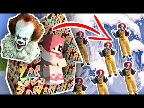 Видео: ЦУНАМИ ИЗ КЛОУНА ОНО ПРОТИВ ДОМА ИЗ ДЕТЕЙ В МАЙНКРАФТ