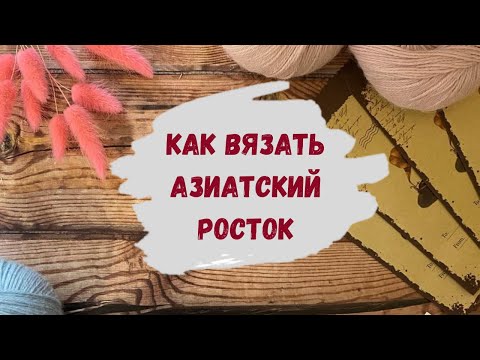 Видео: Как вязать азиатский росток спицами ВИДЕО для начинающих ∝ Вяжем лопапейсу спицами сверху