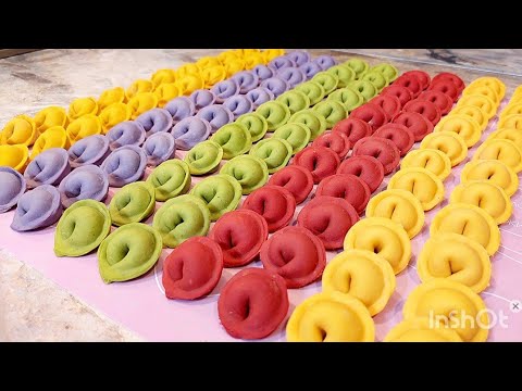 Видео: Разноцветные пельмени с натуральными красителями. Особенно понравится детям