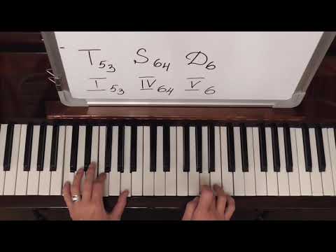 Видео: Соединение трезвучий главных ступеней и их обращений. Первая последовательность. Практика