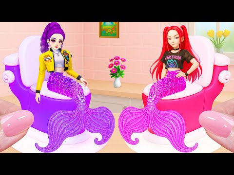 Видео: Приятного приготовления миниатюрного красивого торта «Принцесса-русалка» 💗 Очаровательный мини-то...