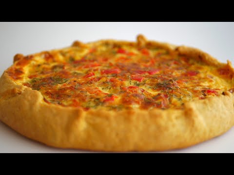 Видео: Простой пирог/галета с болгарским перцем и сыром