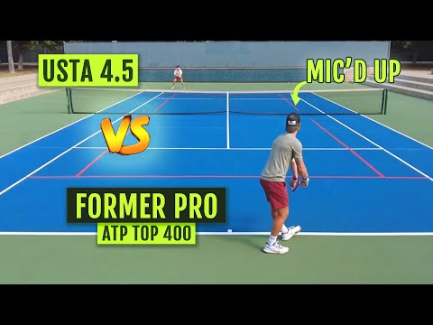 Видео: Я сыграл сет против USTA 4.5... но с подхватом! (Микрофон поднят)