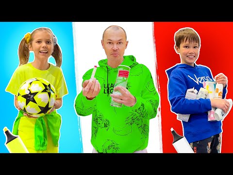 Видео: Челлендж по цветам от Макса и Кати