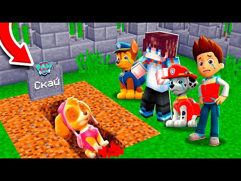 Видео: СКАЙ ІЗ ЩЕНЯЧОГО ПАТРУЛЯ ПОМЕРЛА В МАЙНКРАФТІ