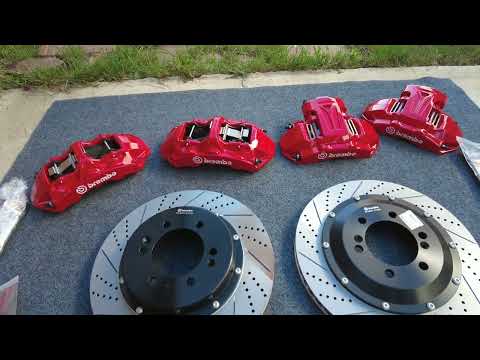 Видео: Усиленные тормоза Brembo GT6 380мм + 4pot суппорта 380mm с электроручником для TANK 700.