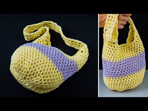 Видео: Как связать простую сетчатую сумку крючком – пошаговое руководство!