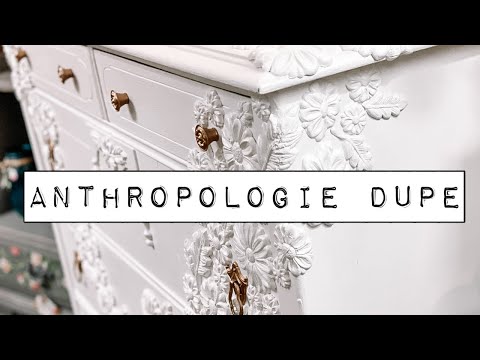 Видео: Anthropologie Dupe — самодельный комод из искусственного дерева ручной работы с декоративными фор...