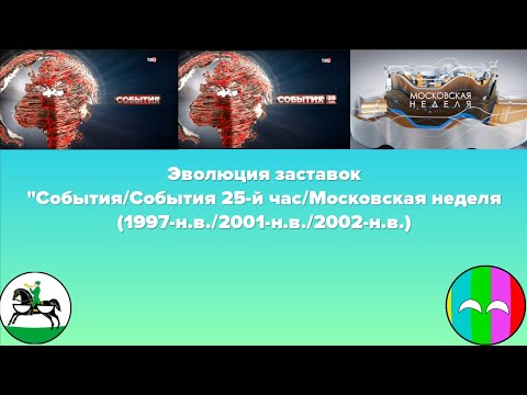 Видео: Эволюция заставок "События/События 25-й час/Московская неделя". 73-ий выпуск