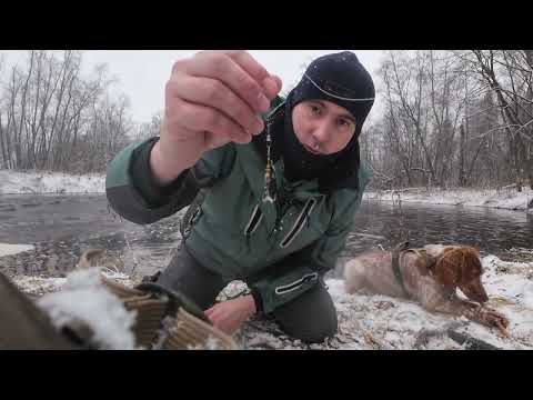 Видео: Февраль, спиннинг, рыбалка на хариуса в Тверской области. Никогда не думал, что такое возможно.