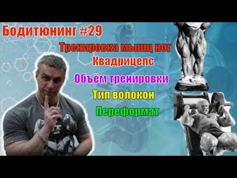 Видео: Как накачать квадрицепс. Объёмный или силовой тренинг. Тип волокон. Бодитюнинг 29