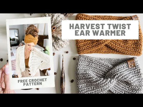 Видео: Утеплитель для ушей Harvest Twist — бесплатный узор для вязания крючком