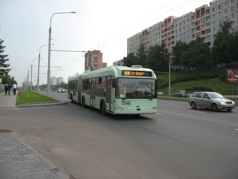 Видео: Троллейбус Минска БКМ-333, борт.№ 5546, марш.59 (24.07.2019)