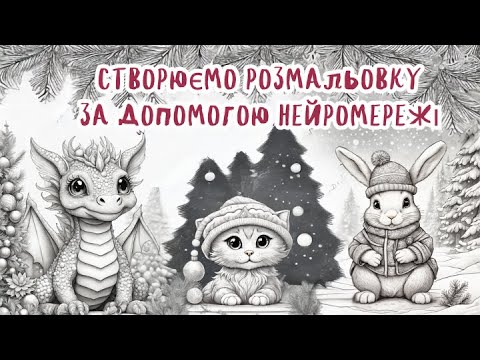 Видео: Створюємо розмальовку за допомогою нейромережі  Playground AI