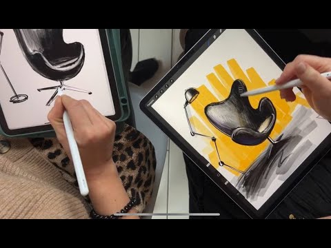 Видео: Первый заказ на интерьерный скетчинг, Рисуем вместе
