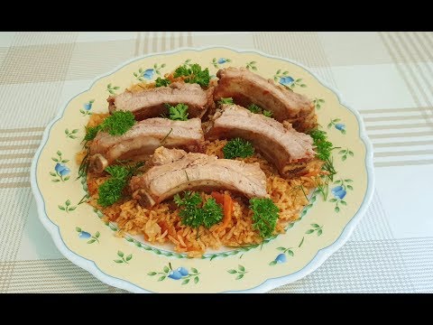 Видео: Мясо в маринаде с жареным рисом!